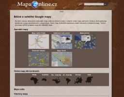 Běžné a satelitní Google mapy
