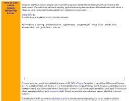 Elearningový kurz algoritmizace a programování