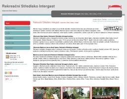 Rekreační Středisko Intergast ubytování Staré Splavy
