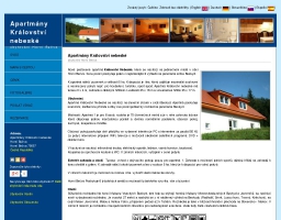 Apartmány Království nebeské ubytování Horní Bečva