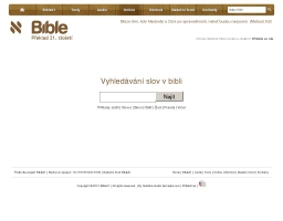 Bible, vyhledávání slov
