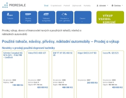 Pro Resale, a.s. - ojeté nákladní vozy, tahače, návěsy