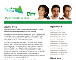 Zázraky života seriál tv Prima