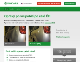 Vinicars - oprava karosérie bez požkození laku, PDR